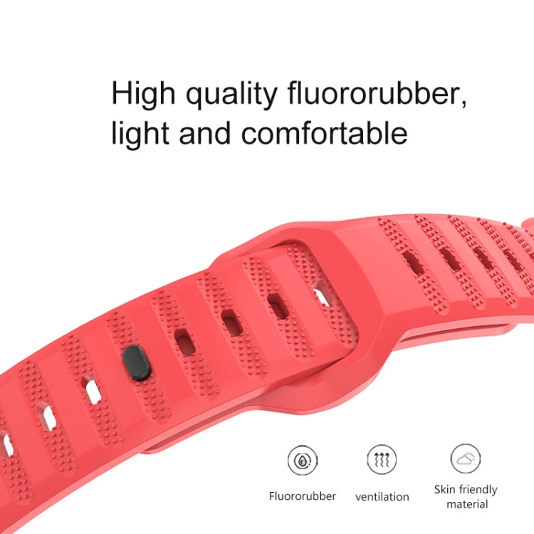 For Apple Watch 5 44mm Dot Texture Fluororubber Watch Band(Starlight) - Watch Bands by PMC TechLife | Online Shopping South Africa | PMC TechLife