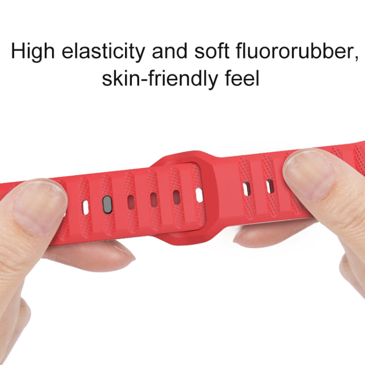 For Apple Watch 2 42mm Dot Texture Fluororubber Watch Band(Orange) - Watch Bands by PMC TechLife | Online Shopping South Africa | PMC TechLife