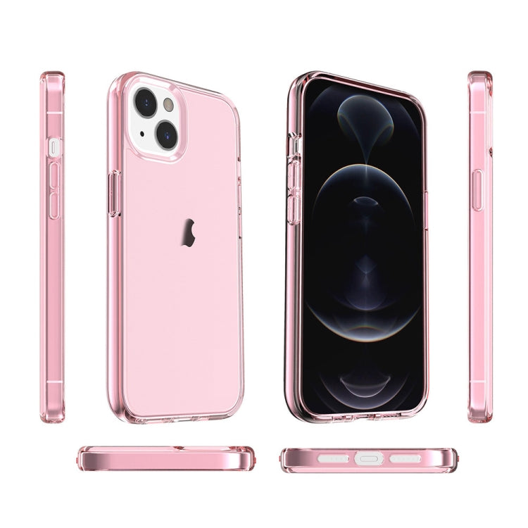 For iPhone 15 Shockproof Terminator Transparent Phone Case(Pink) - iPhone 15 Cases by PMC Jewellery | Online Shopping South Africa | PMC Jewellery