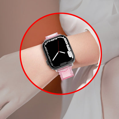 For Apple Watch Ultra 49mm Diamond Texture Lace Clear TPU Watch Band(Black) - Watch Bands by PMC Jewellery | Online Shopping South Africa | PMC Jewellery