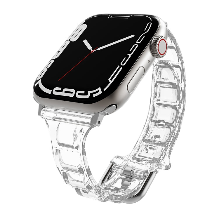 For Apple Watch 2 42mm Cube Airbag Clear TPU Watch Band(Transparent) - Watch Bands by PMC TechLife | Online Shopping South Africa | PMC TechLife