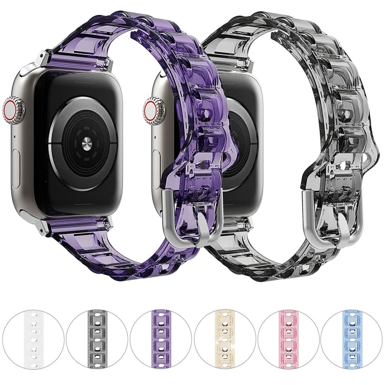 For Apple Watch 4 40mm Cube Airbag Clear TPU Watch Band(Blue) - Watch Bands by PMC TechLife | Online Shopping South Africa | PMC TechLife