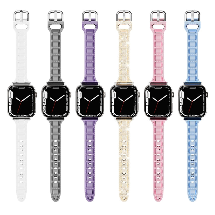 For Apple Watch 5 44mm Cube Airbag Clear TPU Watch Band(Transparent) - Watch Bands by PMC Jewellery | Online Shopping South Africa | PMC Jewellery