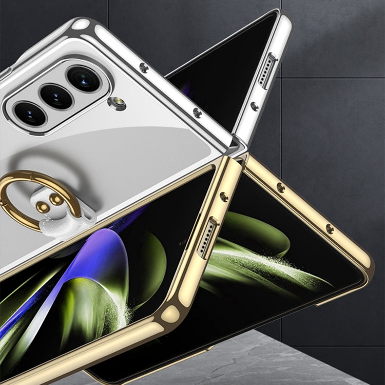 For Samsung Galaxy Z Fold5 GKK Electroplating Phone Case with Ring(Silver) - free shipping - PMC TechLife - Order now!