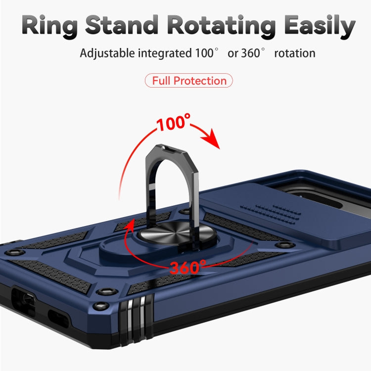 For Google Pixel 7a Sliding Camshield Holder Phone Case(Blue) - Google Cases by PMC TechLife | Online Shopping South Africa | PMC TechLife | Buy Now Pay Later Mobicred