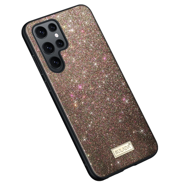 For Samsung Galaxy S23 Ultra 5G SULADA Glittery TPU Hybrid Handmade Leather Phone Case(Colorful) - Galaxy S23 Ultra 5G Cases by SULADA | Online Shopping South Africa | PMC Jewellery | Buy Now Pay Later Mobicred