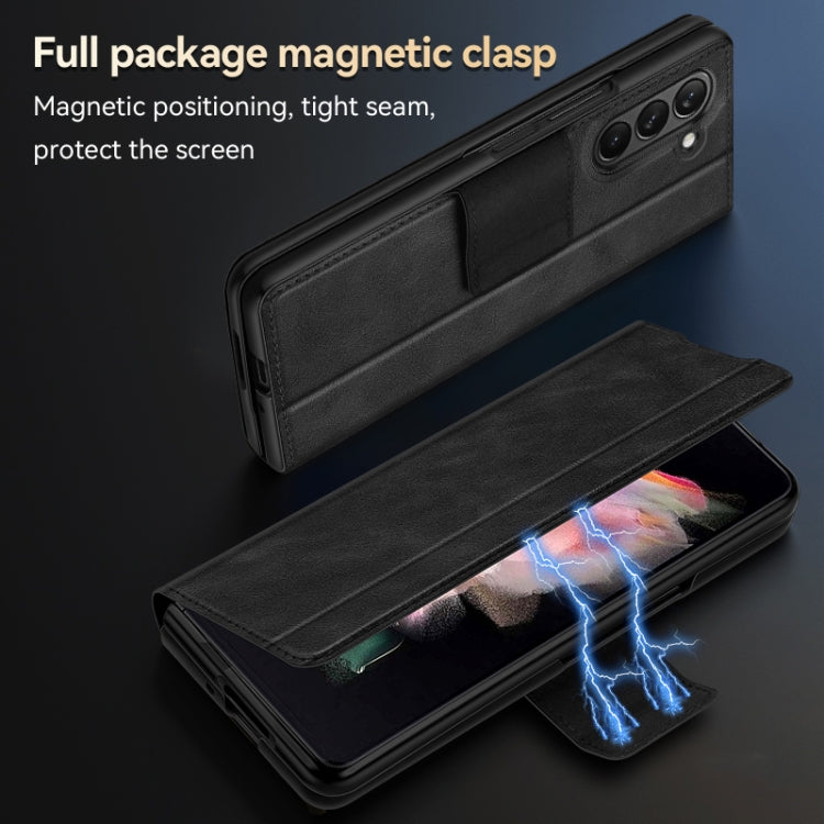 For Samsung Galaxy Z Fold5 SULADA All-inclusive Magnetic Snap Flip Leather Phone Case(Red) - free shipping - PMC TechLife - Order now!