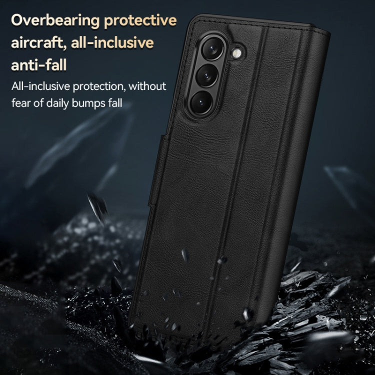 For Samsung Galaxy Z Fold5 SULADA All-inclusive Magnetic Snap Flip Leather Phone Case(Red) - free shipping - PMC TechLife - Order now!