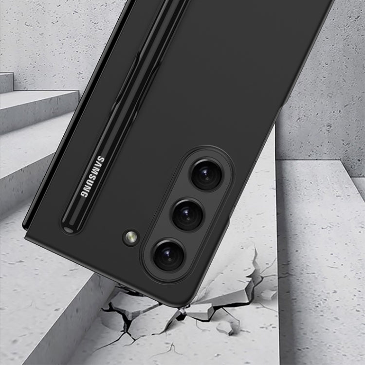 For Samsung Galaxy Z Fold5 GKK Ultra-thin Full Coverage Phone Flip Case with Pen Slot(Silver) - Galaxy Z Fold5 Cases by GKK | Online Shopping South Africa | PMC TechLife