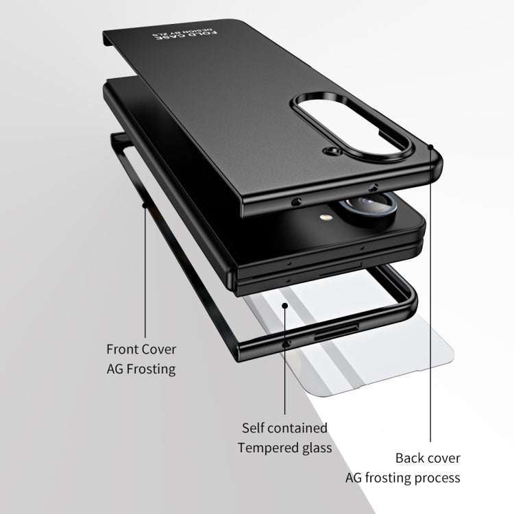 For Samsung Galaxy Z Fold5 5G Integrated AG Matte Folding Phone Case(Black) - Galaxy Z Fold5 Cases by PMC TechLife | Online Shopping South Africa | PMC TechLife | Buy Now Pay Later Mobicred