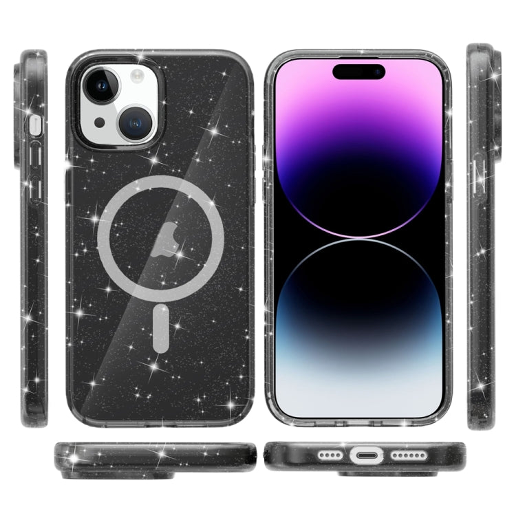 For iPhone 15 Terminator Style Glitter Powder MagSafe Magnetic Phone Case(Black) - free shipping - PMC TechLife - Order now!