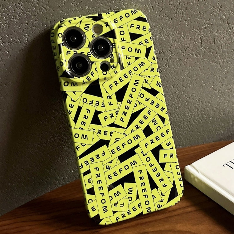 For iPhone 14 Pro Max Painted Pattern Precise Hole PC Phone Case(Green Label) - iPhone 14 Pro Max Cases by PMC TechLife | Online Shopping South Africa | PMC TechLife