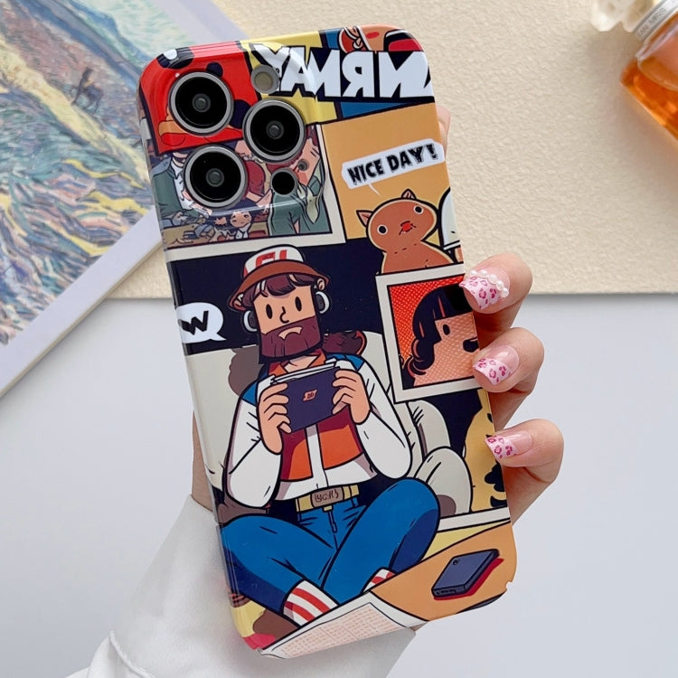 For iPhone 14 Pro Max Painted Pattern Precise Hole PC Phone Case(Vacationer) - iPhone 14 Pro Max Cases by PMC TechLife | Online Shopping South Africa | PMC TechLife