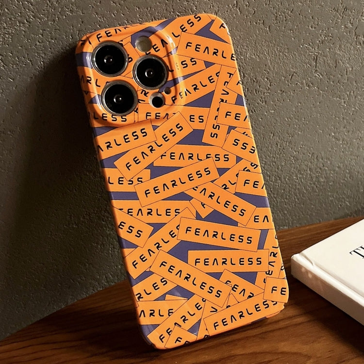For iPhone 13 Pro Max Painted Pattern Precise Hole PC Phone Case(Orange Label) - iPhone 13 Pro Max Cases by PMC TechLife | Online Shopping South Africa | PMC TechLife