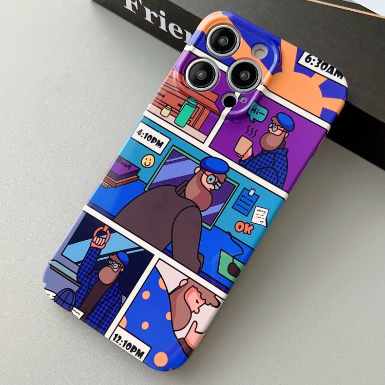 For iPhone 13 Pro Painted Pattern Precise Hole PC Phone Case(Working Uncle) - iPhone 13 Pro Cases by PMC TechLife | Online Shopping South Africa | PMC TechLife