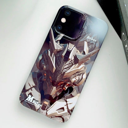 For iPhone XS Max Painted Pattern Precise Hole PC Phone Case(Golden Robot) - More iPhone Cases by PMC Jewellery | Online Shopping South Africa | PMC Jewellery