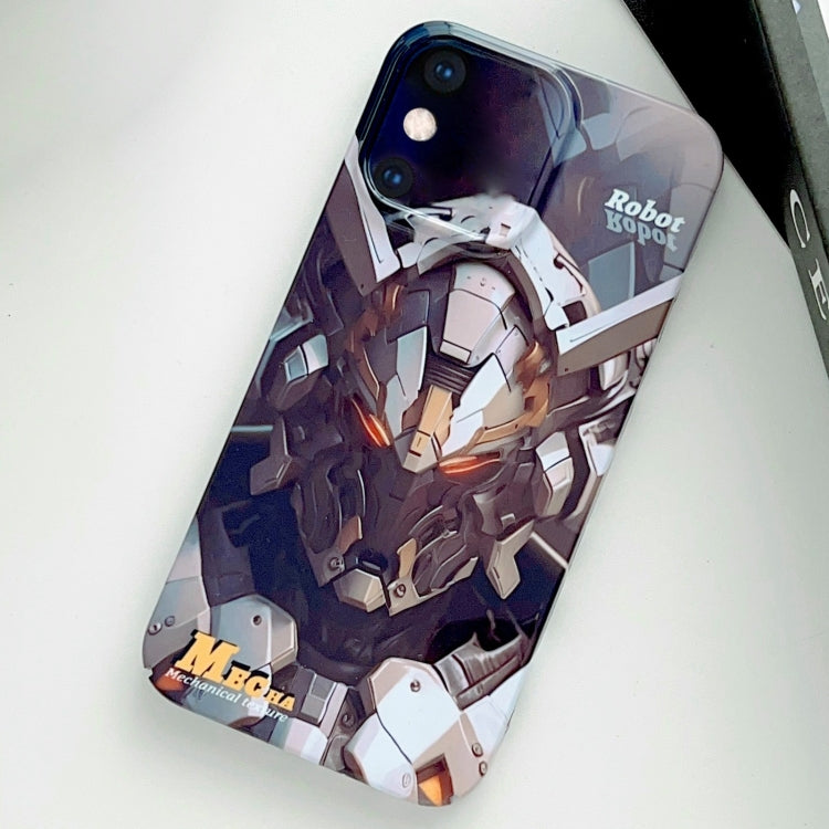 For iPhone XS Max Painted Pattern Precise Hole PC Phone Case(Grey Robot) - More iPhone Cases by PMC TechLife | Online Shopping South Africa | PMC TechLife