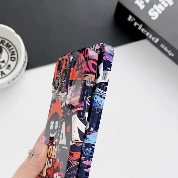 For iPhone 15 Plus Painted Pattern Precise Hole PC Phone Case(Abstract Flower) - iPhone 15 Plus Cases by PMC Jewellery | Online Shopping South Africa | PMC Jewellery