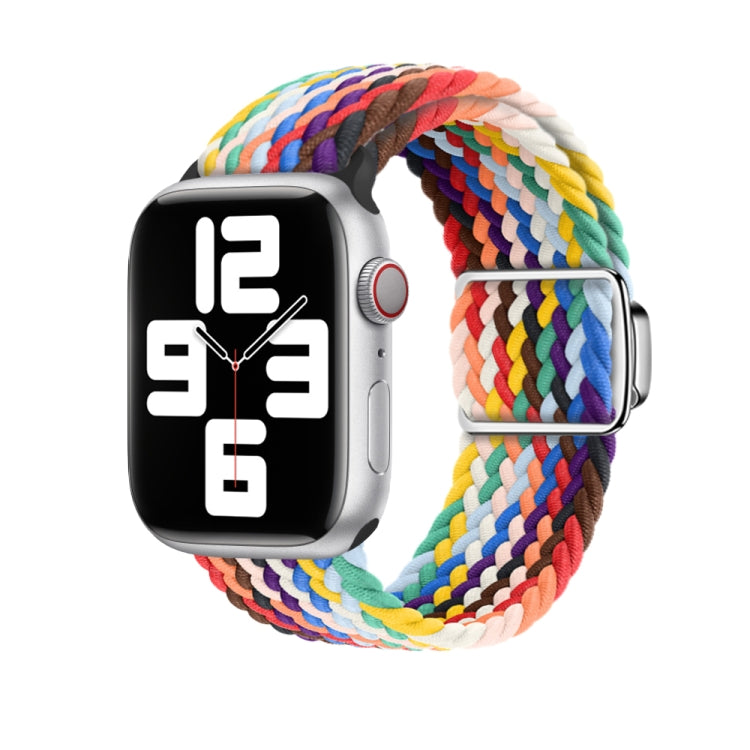 For Apple Watch Series 9 41mm Nylon Loop Magnetic Buckle Watch Band(Official Rainbow) - free shipping - PMC TechLife - Order now!