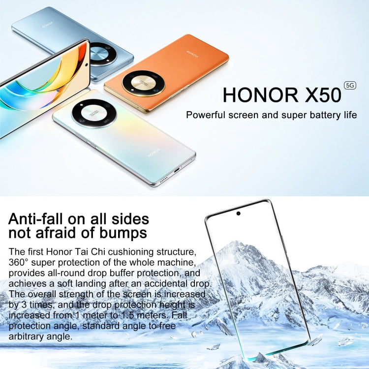 Honor X50 5G, 108MP Camera, 6.78 inch MagicOS 7.1.1 Snapdragon 6 Gen1 Octa Core up to 2.2GHz, Network: 5G, OTG, Not Support Google Play, Memory:12GB+256GB(Orange) - Honor by Huawei | Online Shopping South Africa | PMC Jewellery