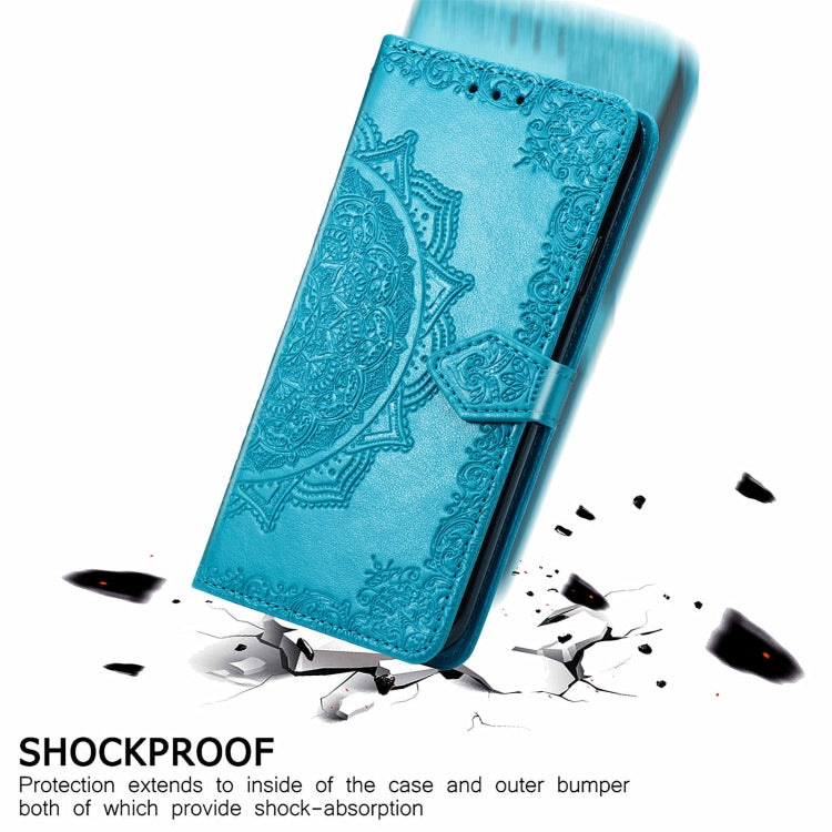 For Honor 90 5G Mandala Flower Embossed Leather Phone Case(Blue) - Honor Cases by PMC TechLife | Online Shopping South Africa | PMC TechLife | Buy Now Pay Later Mobicred
