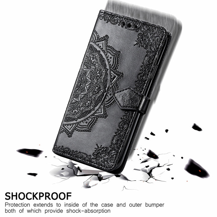 For Xiaomi Redmi 12 Mandala Flower Embossed Leather Phone Case(Black) - free shipping - PMC TechLife - Order now!