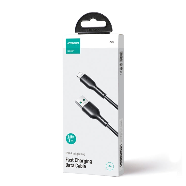 JOYROOM SA26-AL3 Flash Charge Series 3A USB to 8 Pin Fast Charging Data Cable, Cable Length:2m(Black) - Normal Style Cable by JOYROOM | Online Shopping South Africa | PMC Jewellery