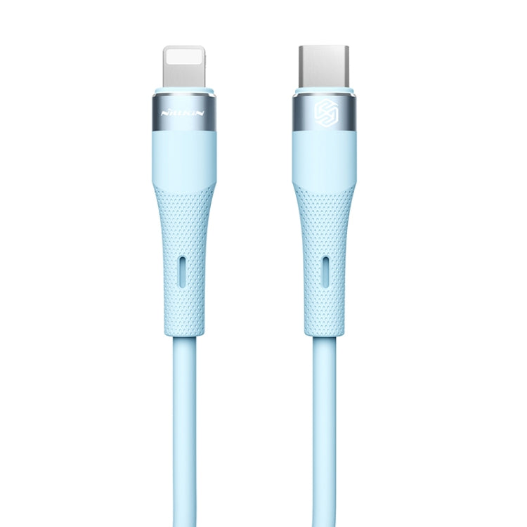 Nillkin 2.4A USB-C/Type-C to 8 Pin Silicone Data Cable, Length: 1.2m(Blue) - 2 in 1 Cable by NILLKIN | Online Shopping South Africa | PMC Jewellery