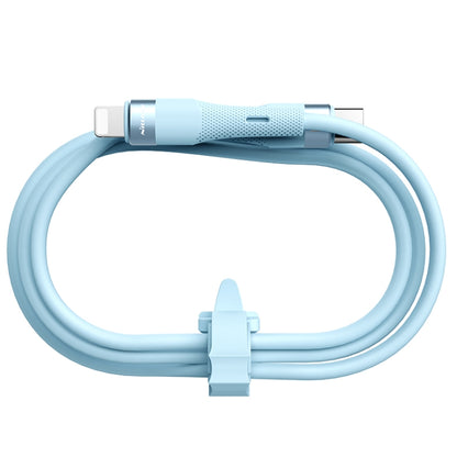 Nillkin 2.4A USB-C/Type-C to 8 Pin Silicone Data Cable, Length: 1.2m(Blue) - 2 in 1 Cable by NILLKIN | Online Shopping South Africa | PMC Jewellery