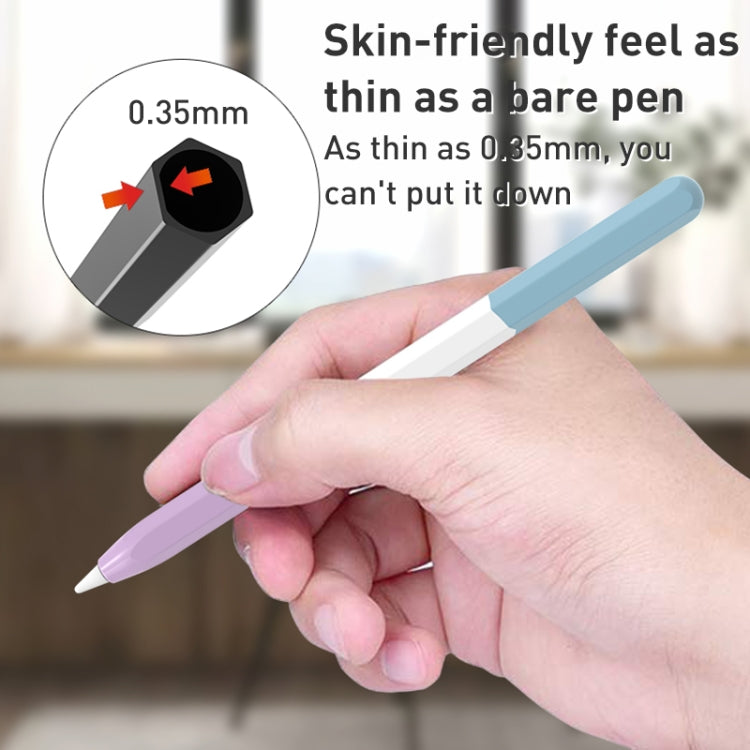 For Apple Pencil 2 LOVE MEI Rainbow Liquid Silicone Protective Pen Case(Blue) - Pencil Accessories by LOVE MEI | Online Shopping South Africa | PMC TechLife