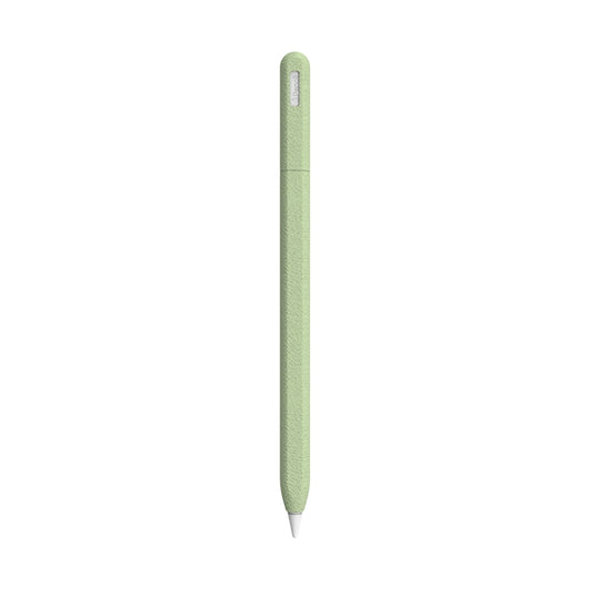 For Apple Pencil 2 LOVE MEI Frosted Leather Texture Silicone Protective Pen Case(Green) - Pencil Accessories by LOVE MEI | Online Shopping South Africa | PMC Jewellery