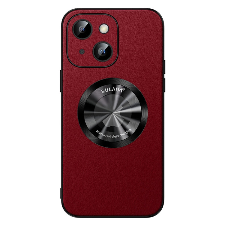For iPhone 15 Plus SULADA Microfiber Leather MagSafe Magnetic Phone Case(Red) - iPhone 15 Plus Cases by SULADA | Online Shopping South Africa | PMC TechLife