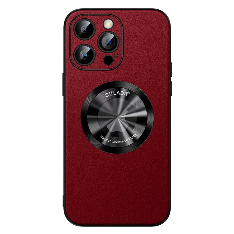 For iPhone 14 Pro Max SULADA Microfiber Leather MagSafe Magnetic Phone Case(Red) - iPhone 14 Pro Max Cases by SULADA | Online Shopping South Africa | PMC Jewellery