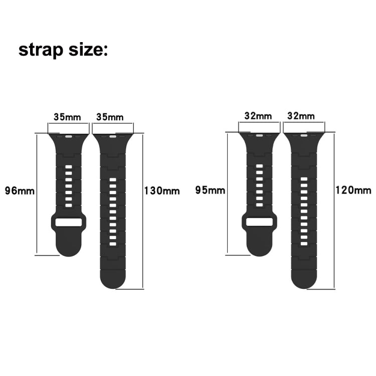 For Apple Watch SE 2023 44mm Square Buckle Armor Style Silicone Watch Band(Plating Titanium Silver) - free shipping - PMC TechLife - Order now!