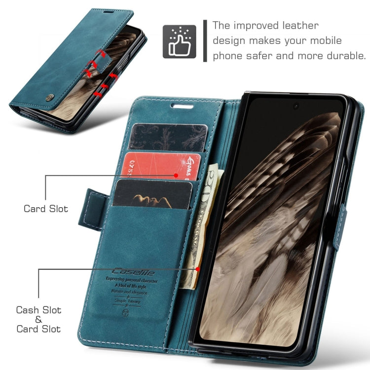 For Google Pixel Fold CaseMe 013 Multifunctional Horizontal Flip Leather Phone Case(Blue) - Google Cases by CaseMe | Online Shopping South Africa | PMC Jewellery