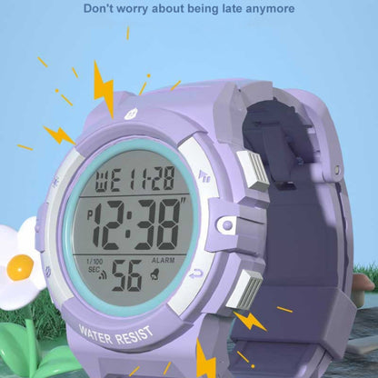 SPOVAN K01 Women Children LED Luminous Waterproof Electronic Sports Watch(Purple) - LED Digital Watches by SPOVAN | Online Shopping South Africa | PMC Jewellery | Buy Now Pay Later Mobicred