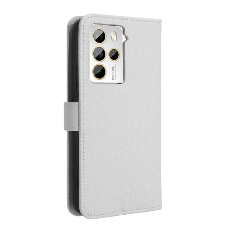 For HTC U23 / U23 Pro Diamond Texture Leather Phone Case(White) - HTC by PMC Jewellery | Online Shopping South Africa | PMC Jewellery