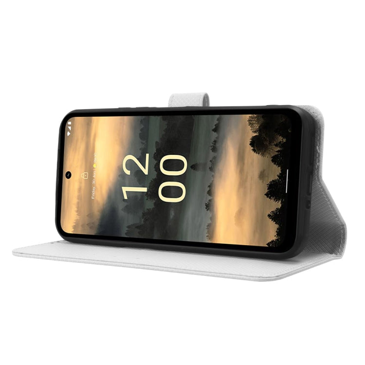 For Nokia XR21 Diamond Texture Leather Phone Case(White) - free shipping - PMC TechLife - Order now!
