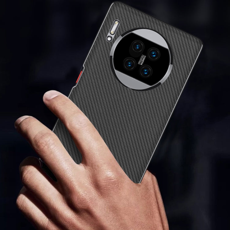 For Huawei Mate 30 Pro 5G GKK Electroplating Leather Surface Phone Case(Carbon Fiber) - Huawei Cases by GKK | Online Shopping South Africa | PMC TechLife | Buy Now Pay Later Mobicred