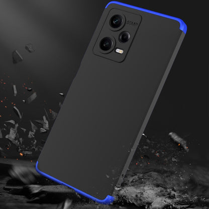 For Xiaomi Redmi Note 12 Pro 5G Global GKK Three Stage Splicing Full Coverage PC Phone Case(Black Blue) - Note 12 Pro Cases by GKK | Online Shopping South Africa | PMC Jewellery