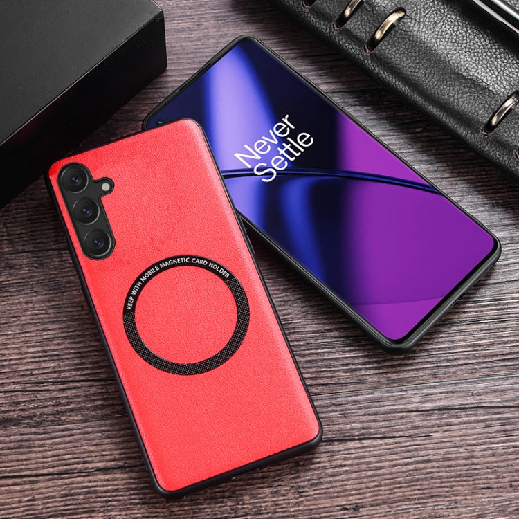 For Samsung Galaxy A35 MagSafe Magnetic PU Phone Case(Red) - free shipping - PMC TechLife - Order now!