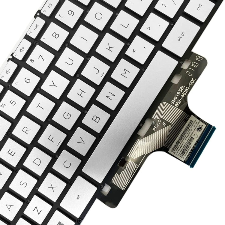 For HP Pavilion X360 14-DW US Version Laptop Backlight Keyboard(Silver) - HP Spare Parts by PMC TechLife | Online Shopping South Africa | PMC TechLife