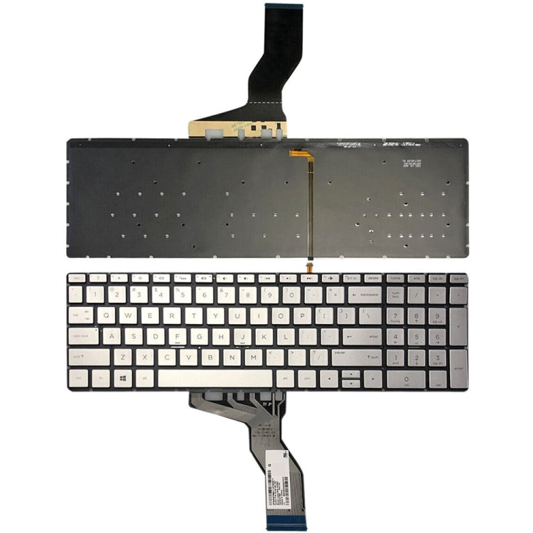 For HP 15-BS / 15-CC US Version Laptop Backlight Keyboard(Silver) - HP Spare Parts by PMC Jewellery | Online Shopping South Africa | PMC Jewellery