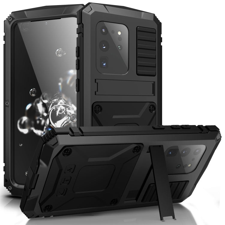 For Samsung Galaxy S20 Plus R-JUST Waterproof Shockproof Dustproof Metal + Silicone Protective Case(Black) - free shipping - PMC TechLife - Order now!