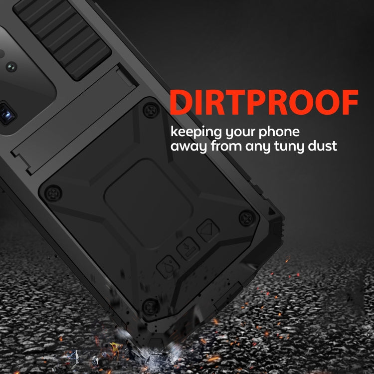 For Samsung Galaxy S20 Plus R-JUST Waterproof Shockproof Dustproof Metal + Silicone Protective Case(Black) - free shipping - PMC TechLife - Order now!
