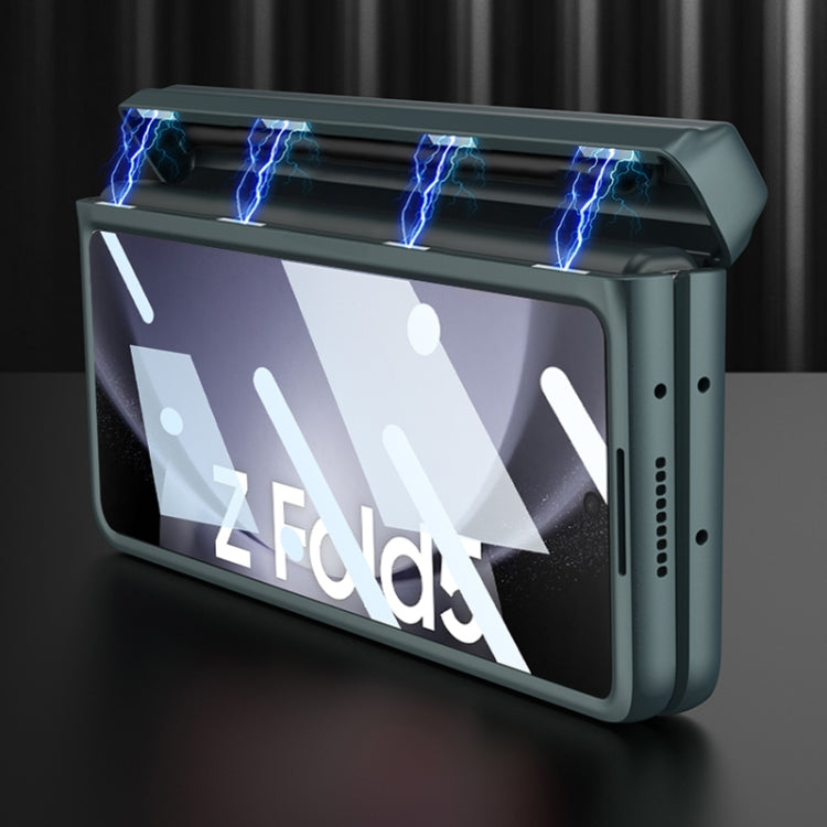 For Samsung Galaxy Z Fold5 GKK Integrated Magnetic Flip Plain Leather Phone Case with Pen Box(Grey) - free shipping - PMC TechLife - Order now!