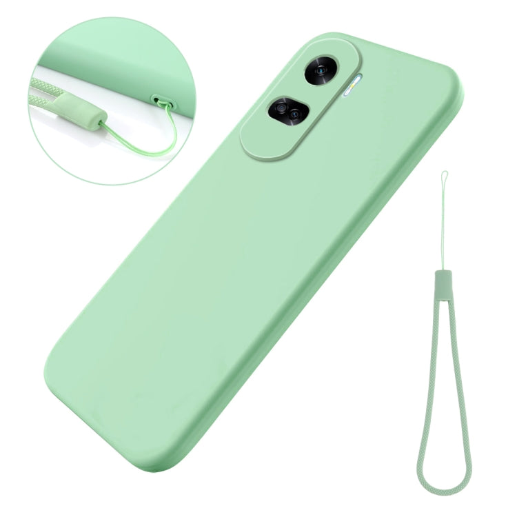 For Honor 90 Lite / X50i Solid Color Liquid Silicone Dropproof Full Coverage Phone Case(Green) - Honor Cases by PMC TechLife | Online Shopping South Africa | PMC TechLife | Buy Now Pay Later Mobicred