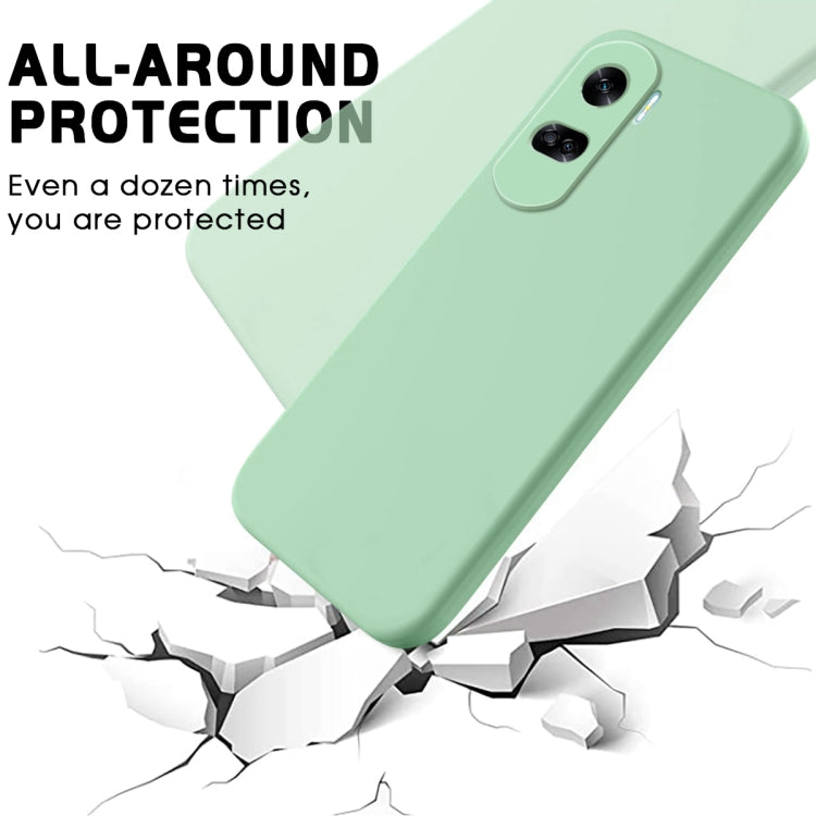 For Honor 90 Lite / X50i Solid Color Liquid Silicone Dropproof Full Coverage Phone Case(Green) - Honor Cases by PMC TechLife | Online Shopping South Africa | PMC TechLife | Buy Now Pay Later Mobicred