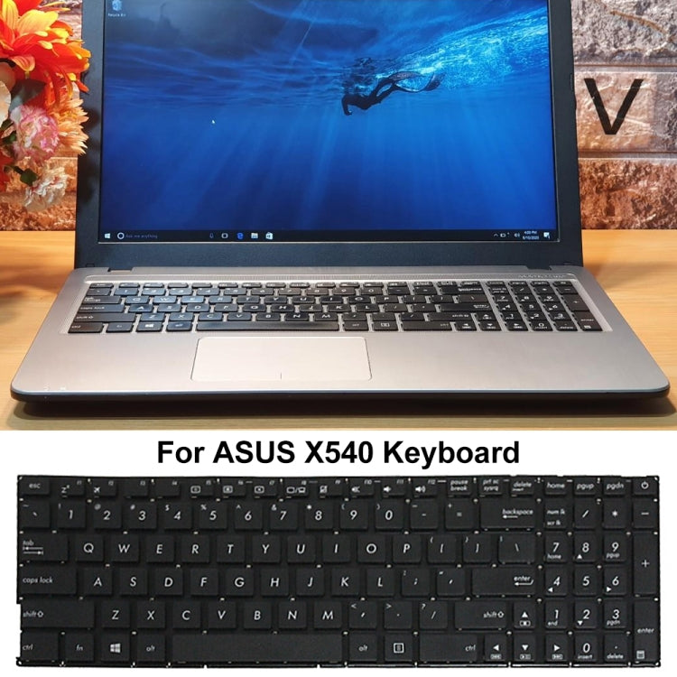 For ASUS X540 US Version Laptop Keyboard(Black) - Asus Spare Parts by PMC Jewellery | Online Shopping South Africa | PMC Jewellery