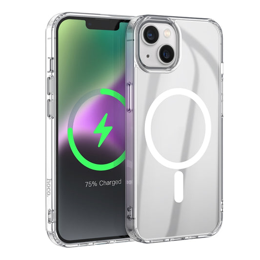For iPhone 15 Plus hoco SagSafe Magnetic Series Airbag Shockproof Phone Case(Transparent) - iPhone 15 Plus Cases by hoco | Online Shopping South Africa | PMC Jewellery